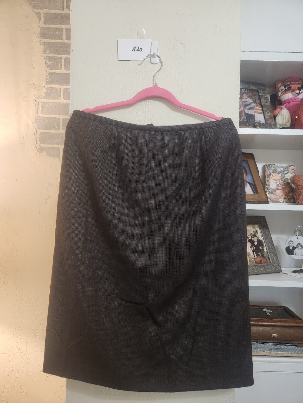 Armani Collezioni Women's Charcoal Gray Tailored Skirt